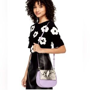 Kate Spade Lavender and Snake Print Crossbody Bag